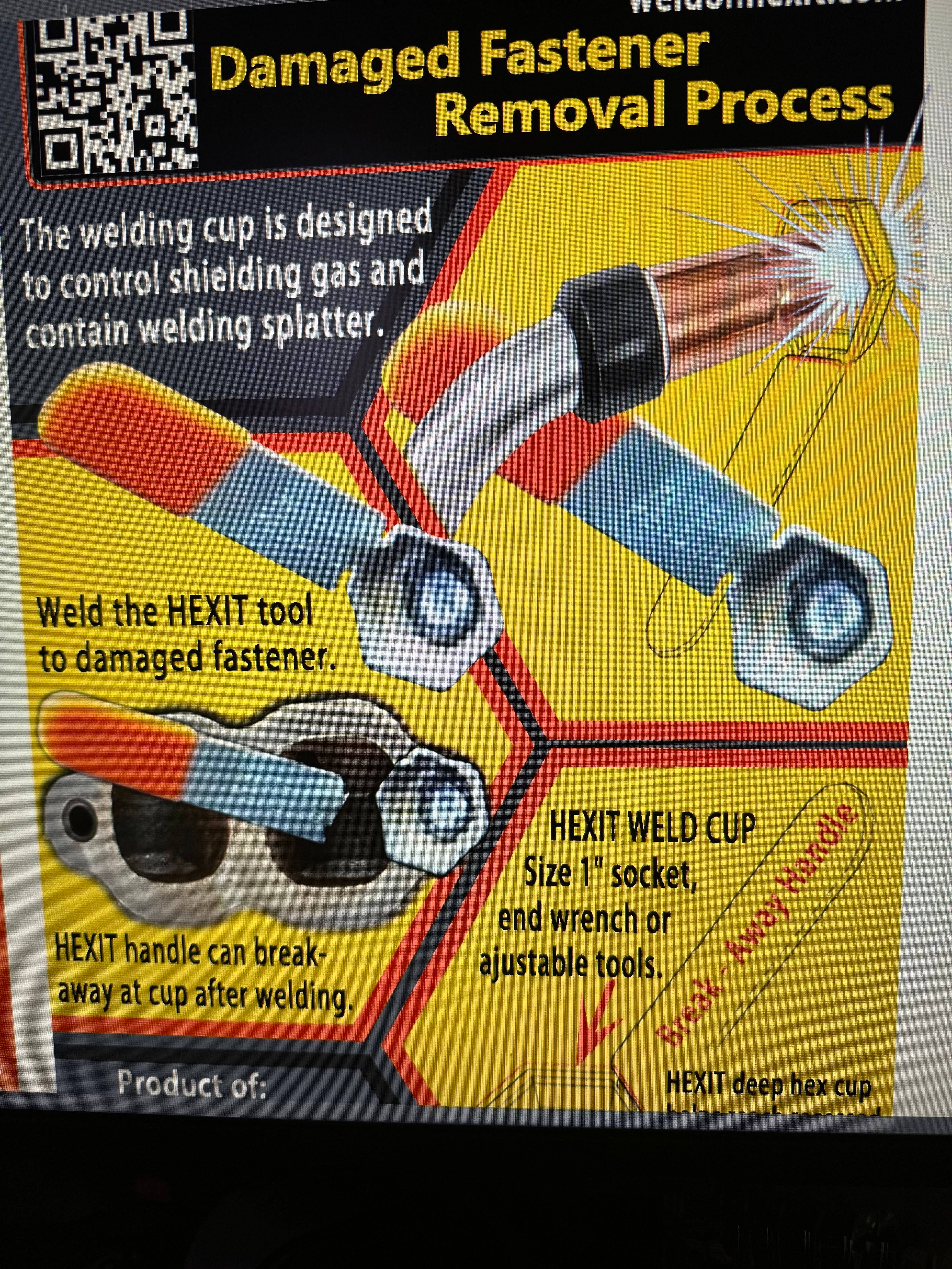 Hexit Weld-On Fastener Remover (Pack of 3)